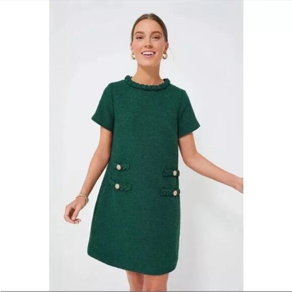 Tuckernuck NWT Jackie dress green tweed XXL
